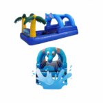 Aluguel Tobogã Inflável Aquático Dumbo Feliz Slide - Fundo Removível - Corujinha Feliz